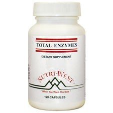 Nutri-West Total ENZYMES 120 bottle for meal digestion support