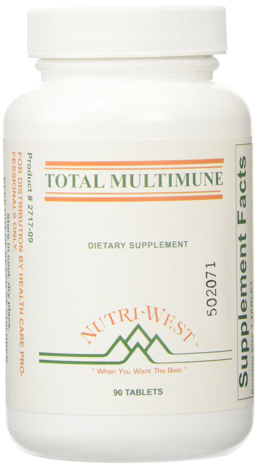 Nutri-West Total Multimune bottle on countertop for daily wellness