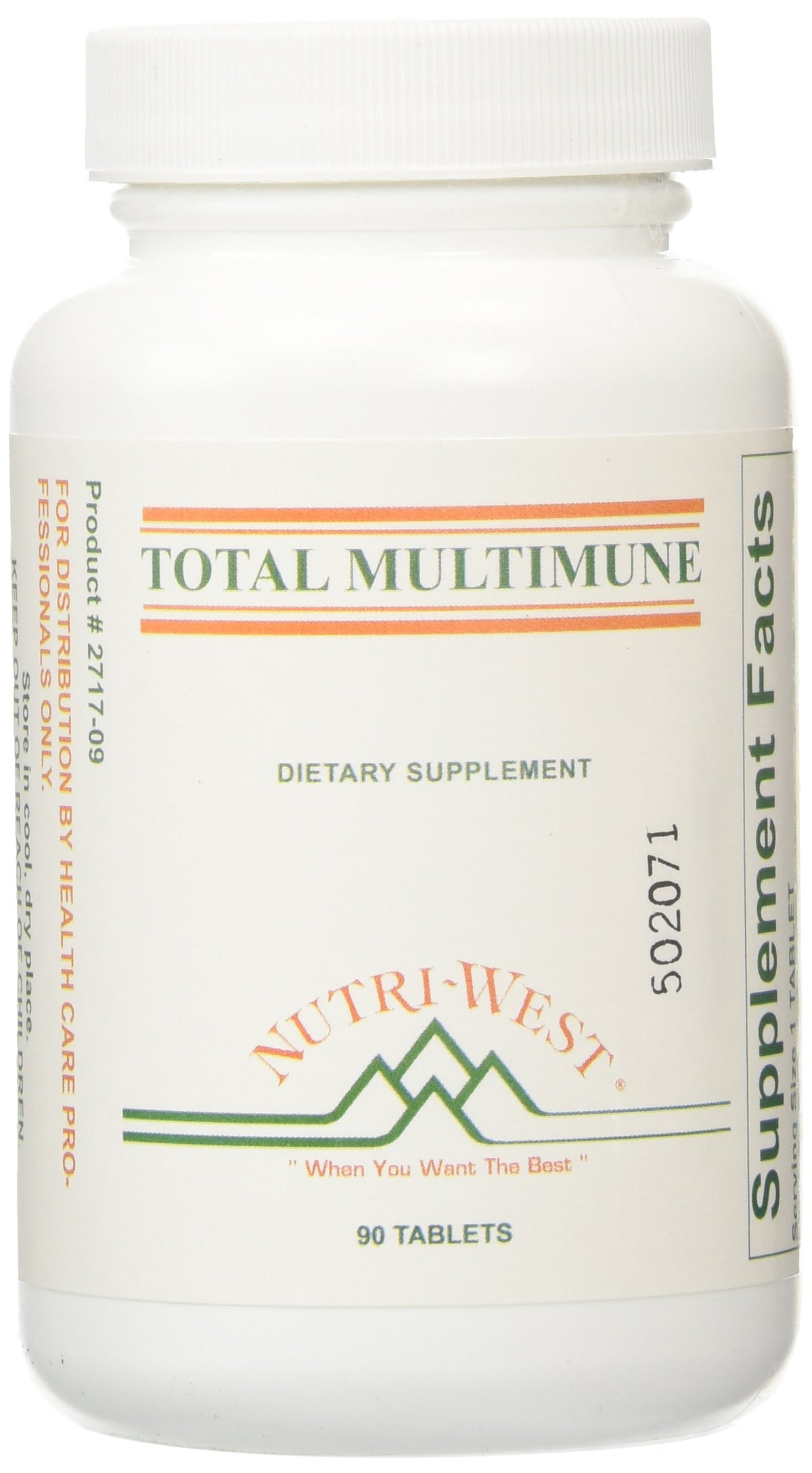 Nutri-West Total Multimune bottle on countertop for daily wellness