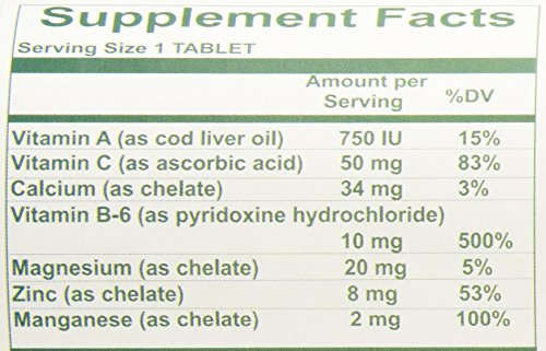 Close-up of Nutri-West Total Multimune label showing vitamins and botanicals
