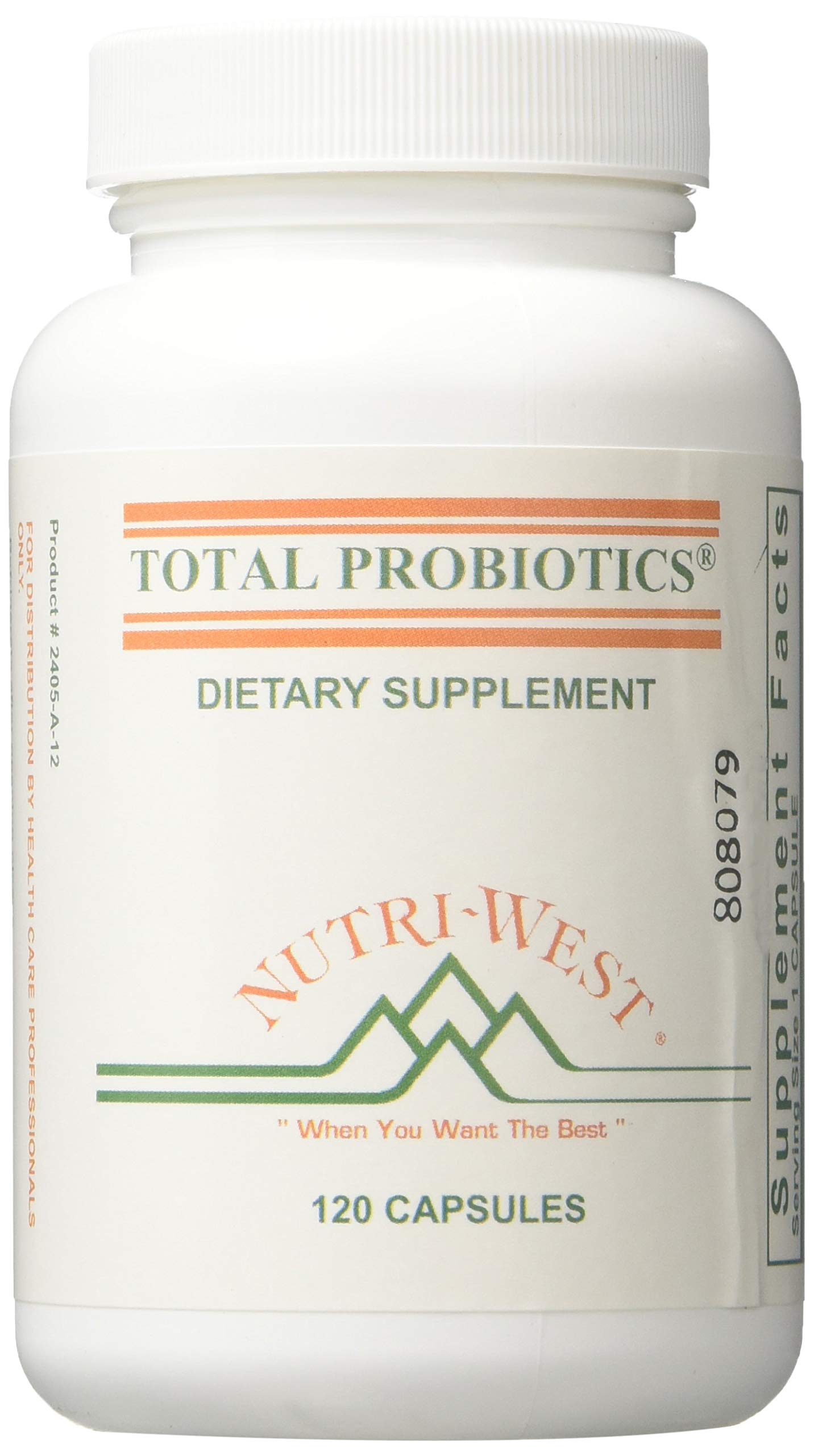 Nutri-West Total PROBIOTICS 120 bottle front view for daily digestive balance