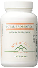 Nutri-West Total PROBIOTICS 120 bottle front view for daily digestive balance