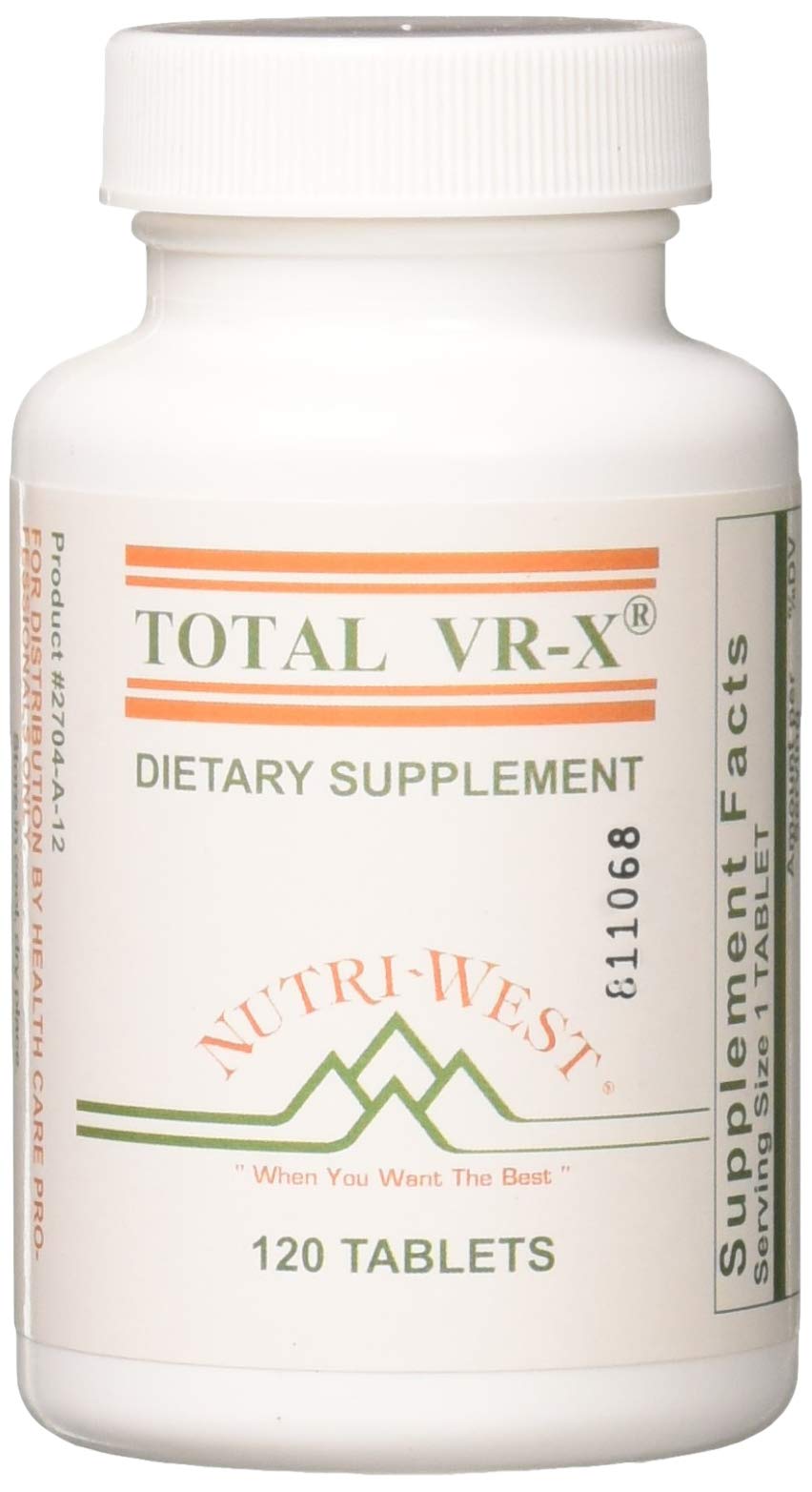 Nutri-West Total VR-X bottle front label for daily supplement routine