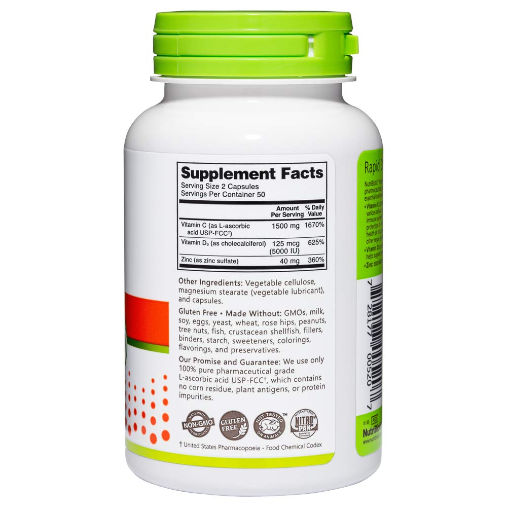 NutriBiotic packaging image confirms gluten-free and GMO-free formula.