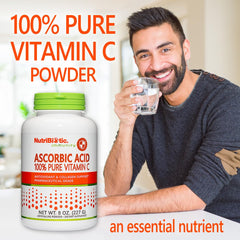 NutriBiotic powder dissolves easily in water, quick mixability