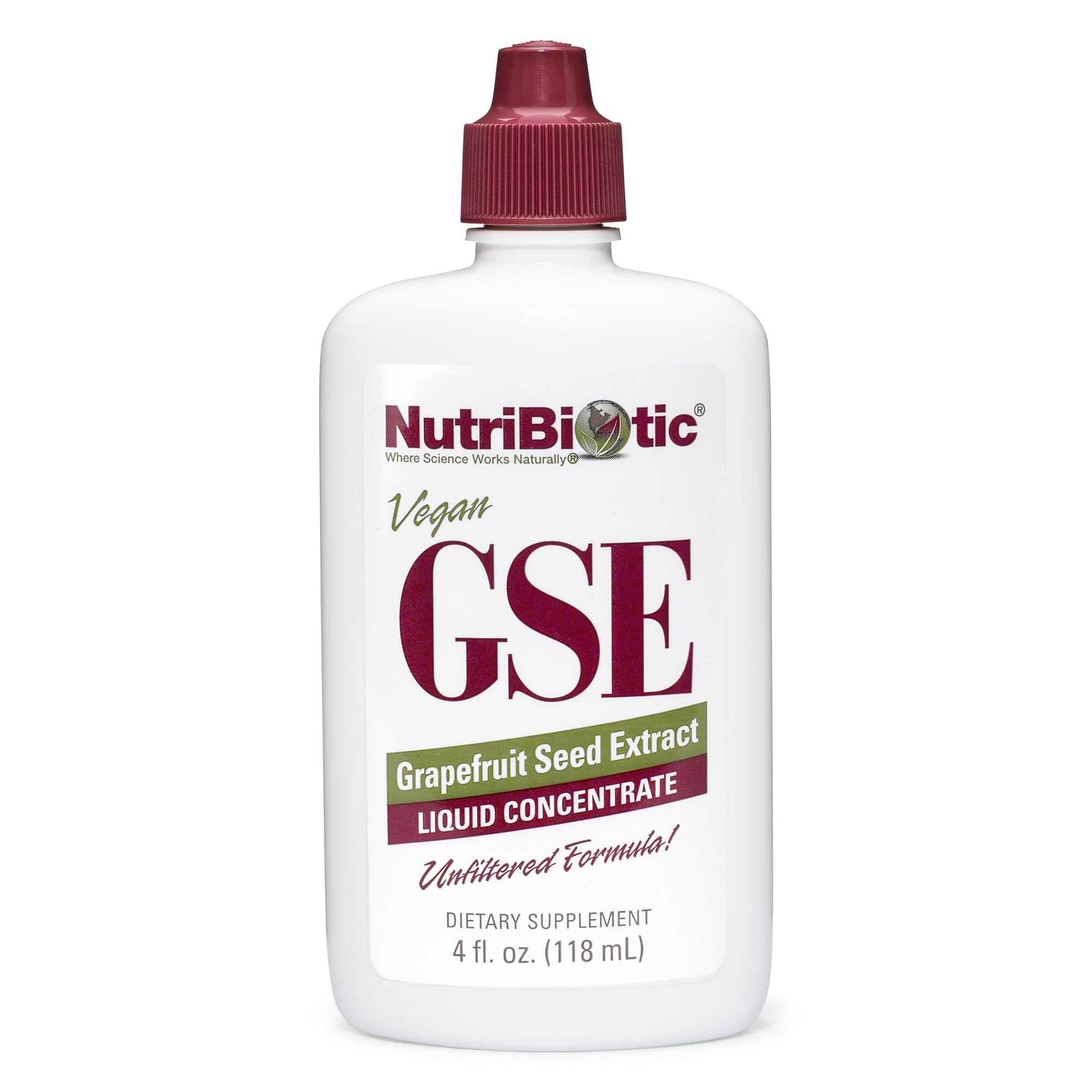 NutriBiotic GSE bottle shows premium grapefruit seed extract for daily wellness support