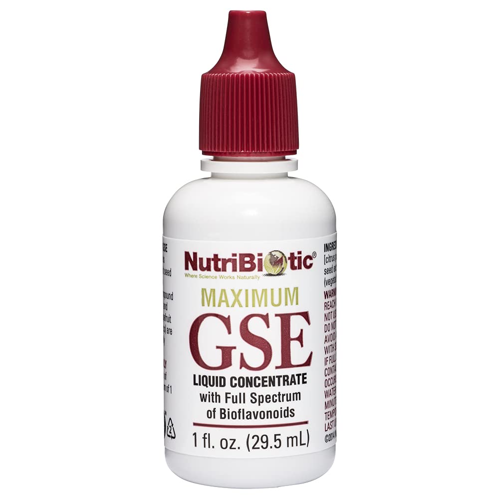 NutriBiotic Max GSE bottle front view for premium grapefruit seed extract in daily use