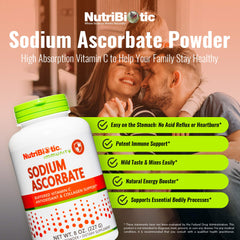 NutriBiotic scoop dispensing into beverage for smooth, gentle mixing.