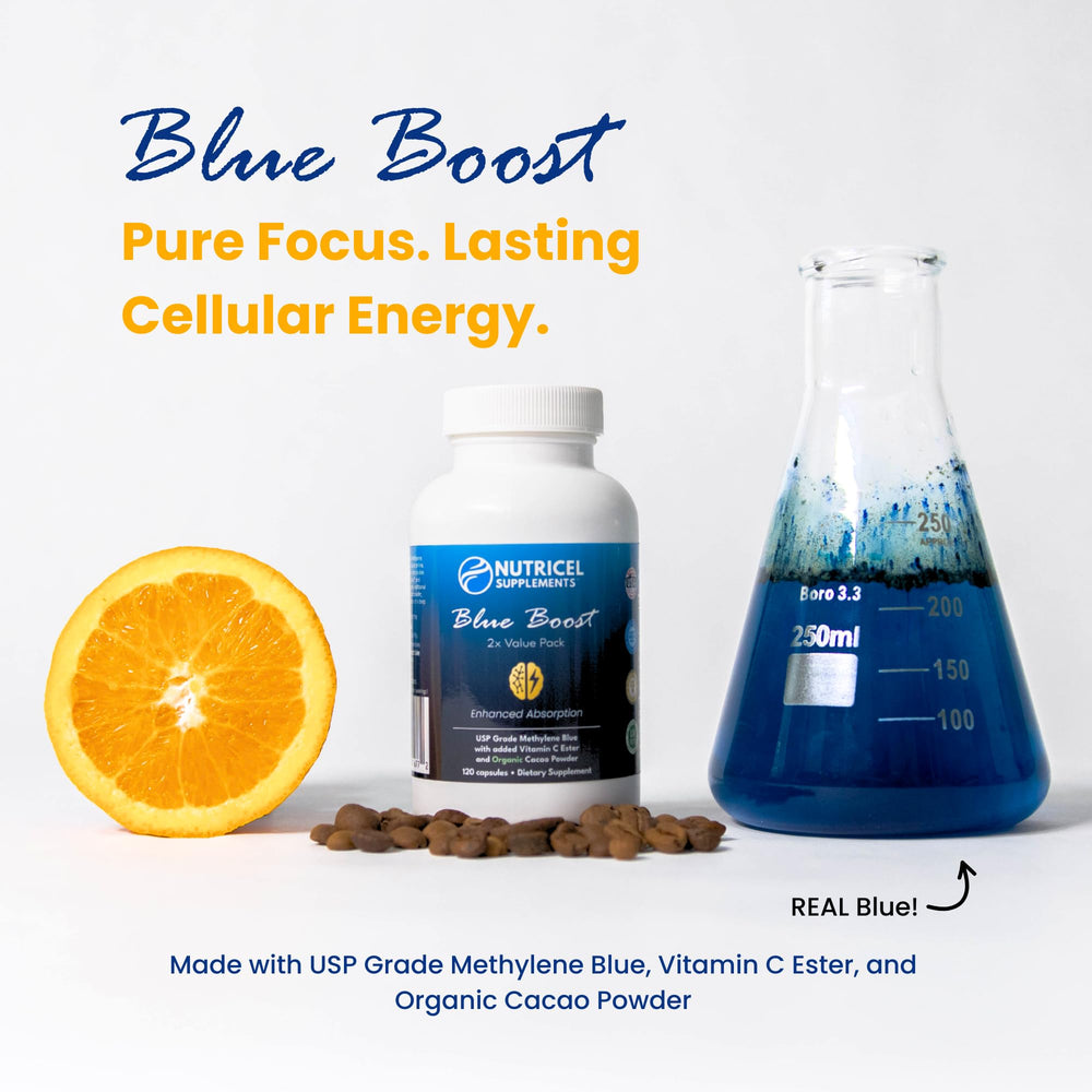 Nutricel Methylene Blue Capsules made in America by a family-owned brand.