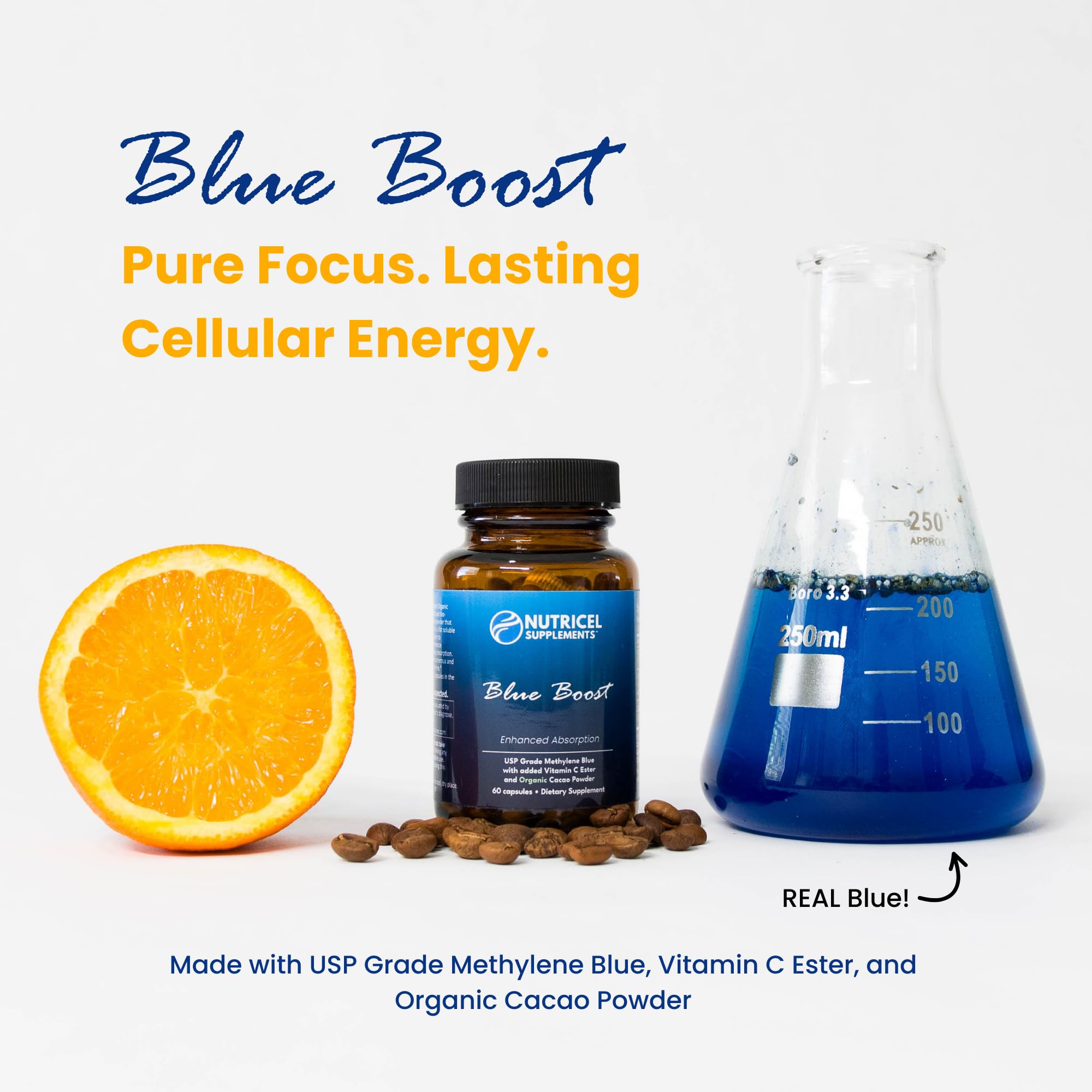 60-day supply image of Nutricel Methylene Blue capsules for long-term use