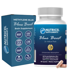 Nutricel Methylene Blue Capsules bottle for daily supplementation.