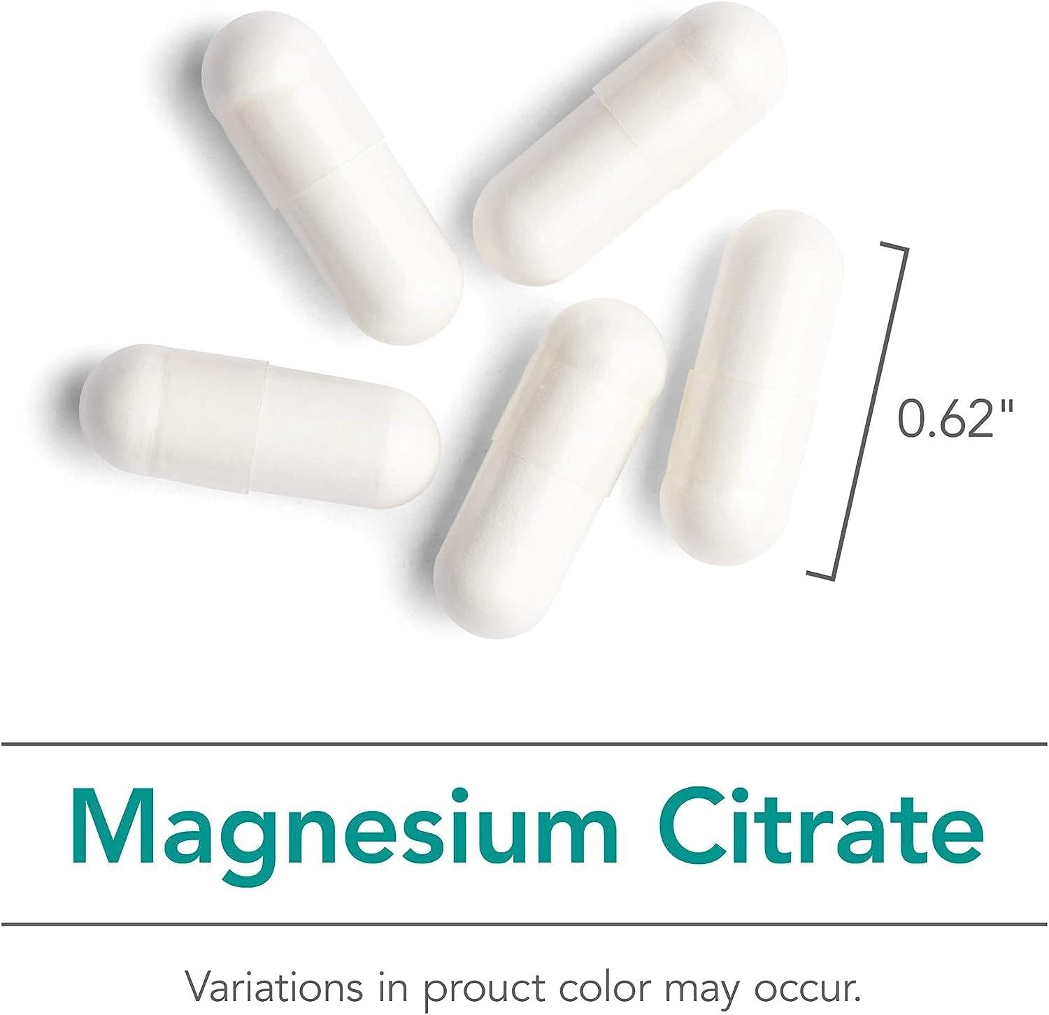 Nutricology magnesium citrate label detail emphasizing purity and quality control