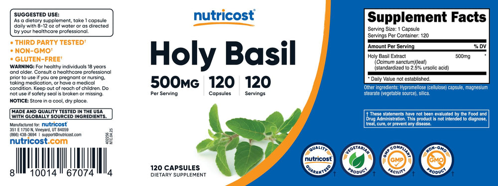 Label indicates 120 servings per bottle