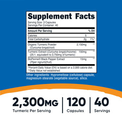 Nutricost 95% curcuminoids extract highlights high potency content.