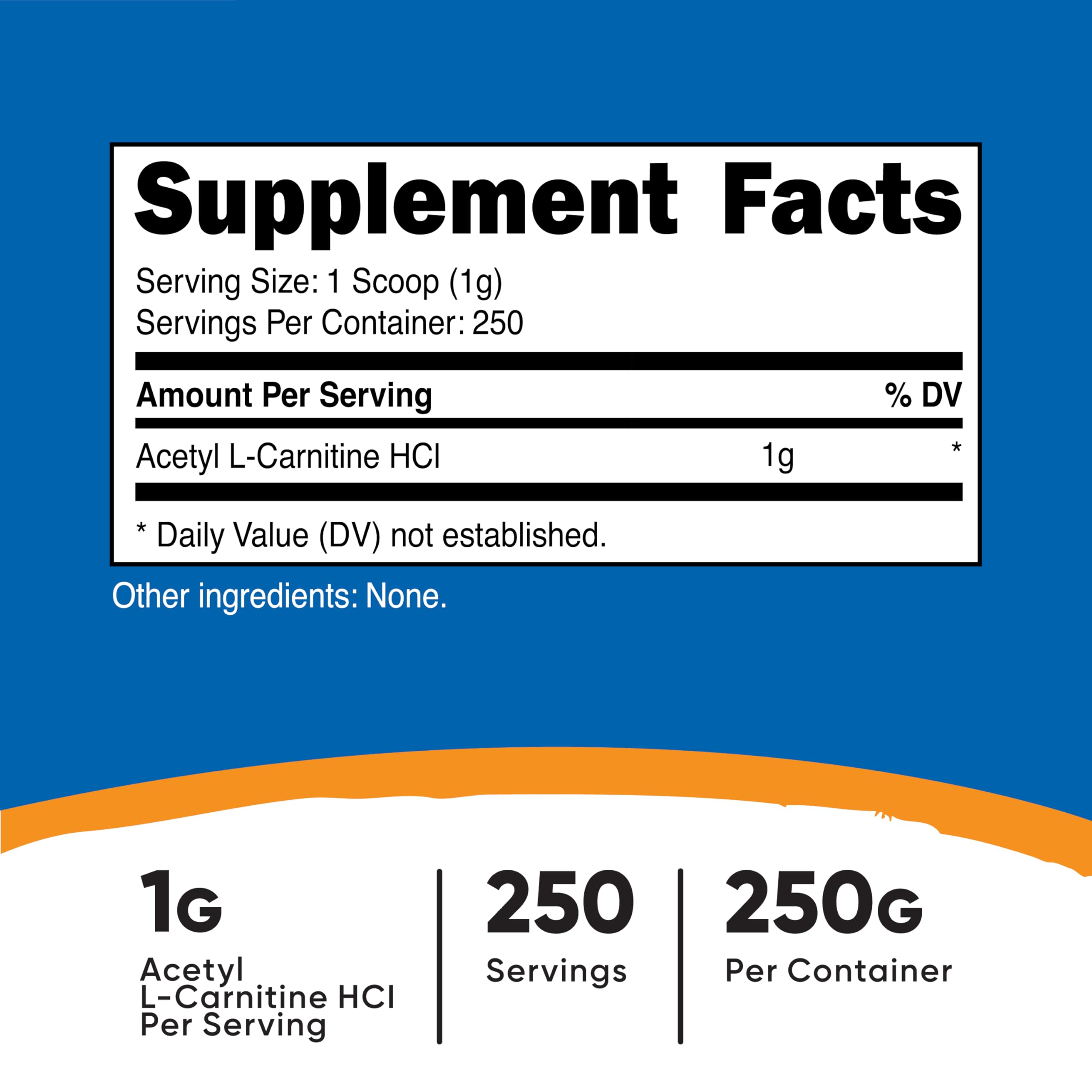 Nutricost Acetyl L-Carnitine ALCAR scoop included for easy measurement