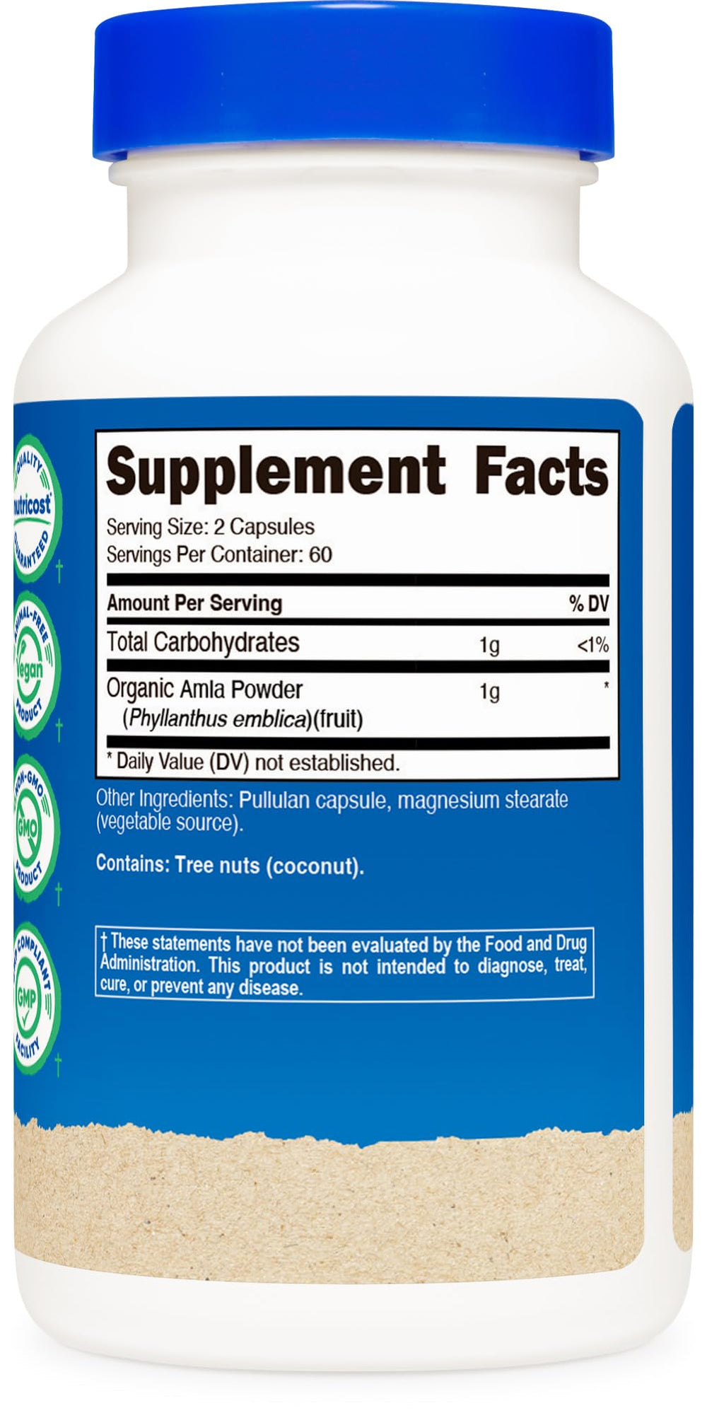 Nutricost GMP facility logo communicates rigorous manufacturing standards.