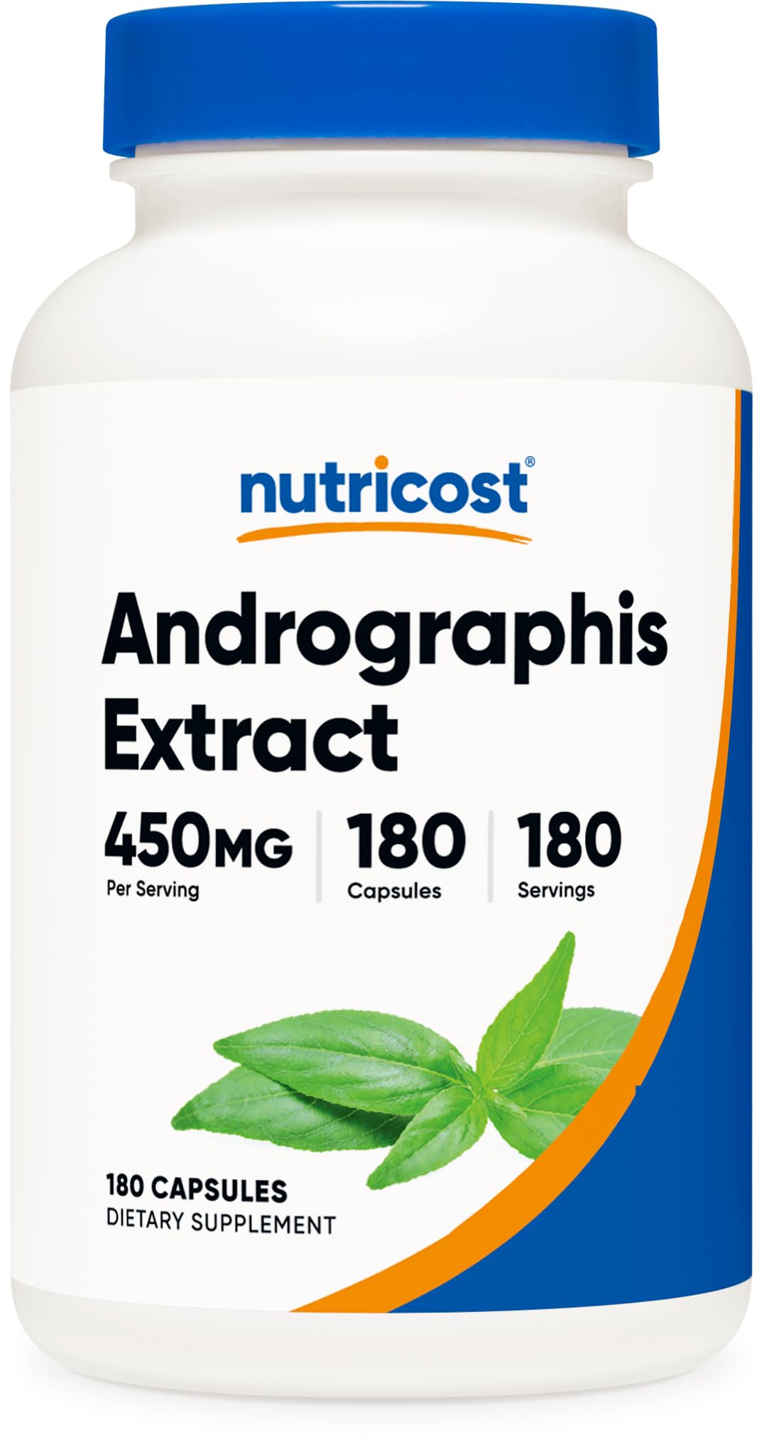 Nutricost Andrographis Extract bottle front showing 450 mg per capsule