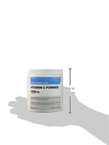 Nutricost ascorbic acid powder close up – fine texture for seamless mixing.