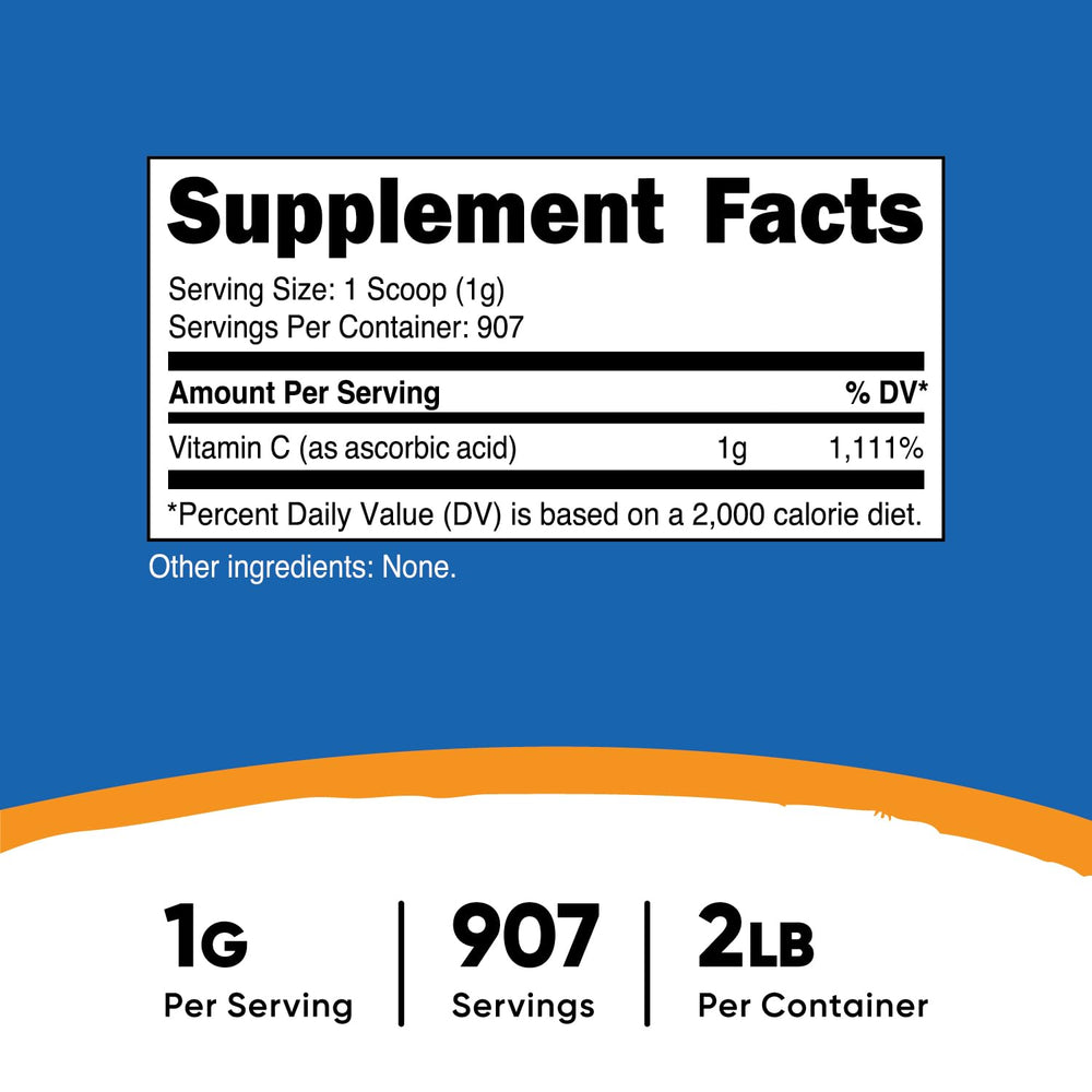 Nutricost scoop with powder highlights easy measurement for 1-gram servings.
