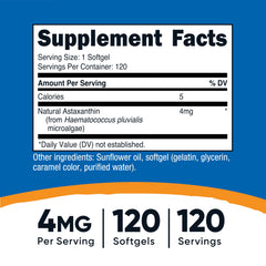 Close-up of Nutricost Astaxanthin softgels for easy swallowing