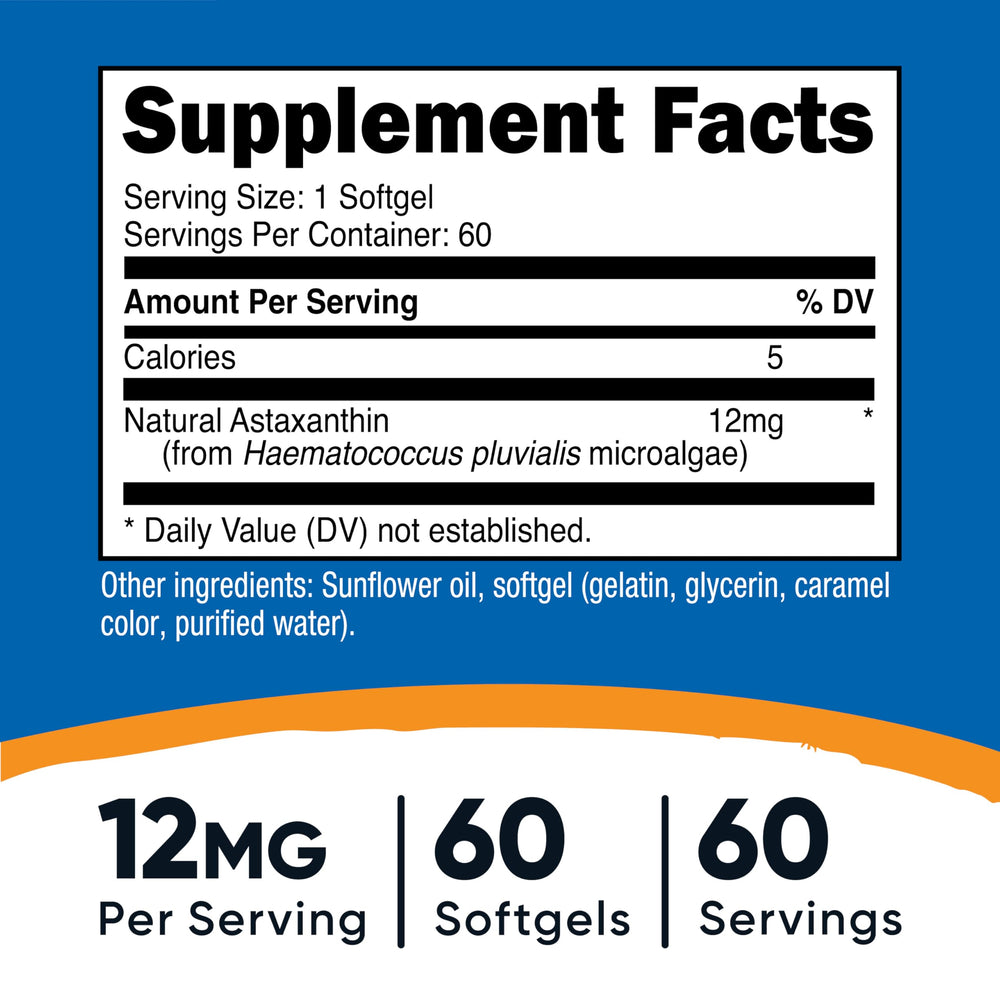 Close-up of Nutricost Astaxanthin softgels for easy daily intake
