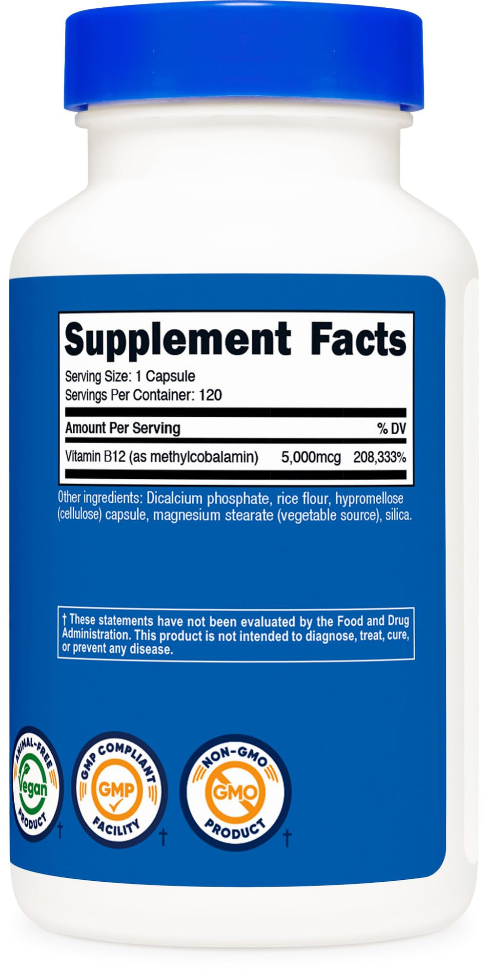 Nutricost GMP facility badge—manufactured to rigorous quality standards.