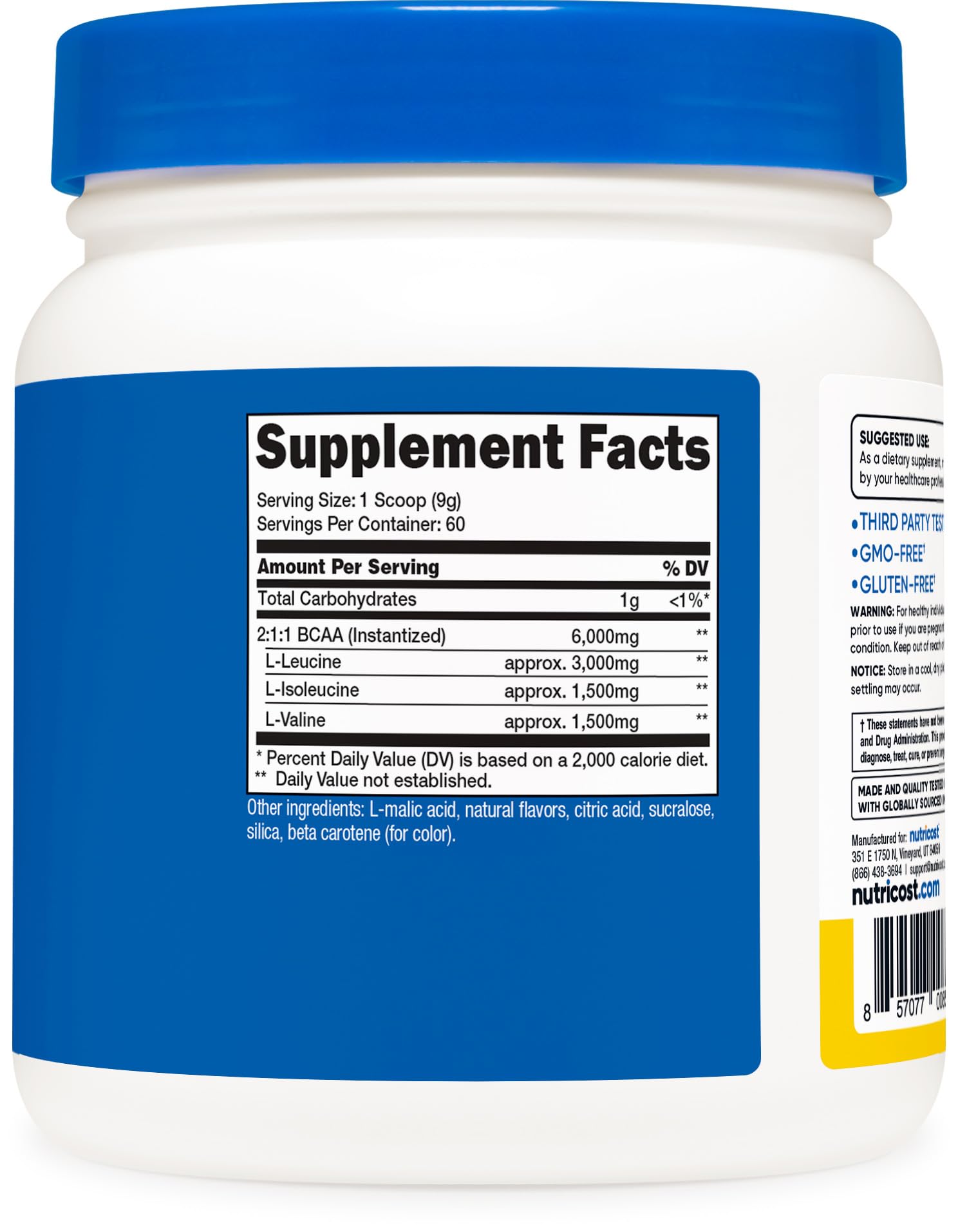Nutricost BCAA Pineapple served in glass for post-workout hydration.
