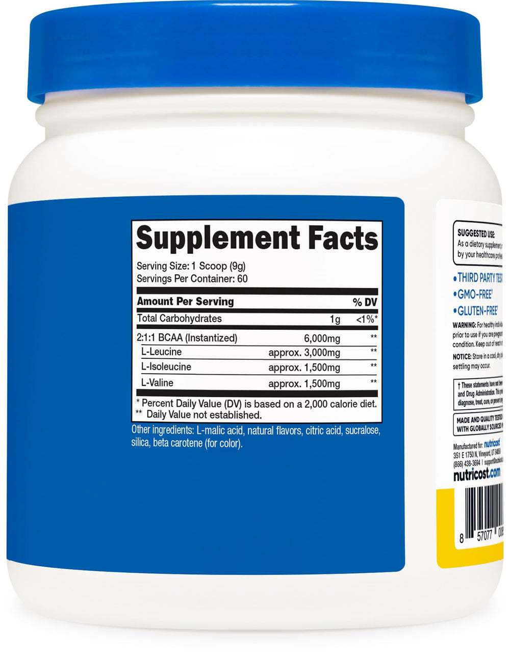 Nutricost BCAA Pineapple served in glass for post-workout hydration.