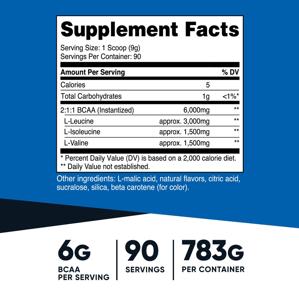 Nutricost BCAA Pineapple serving in glass ideal for quick hydration after training