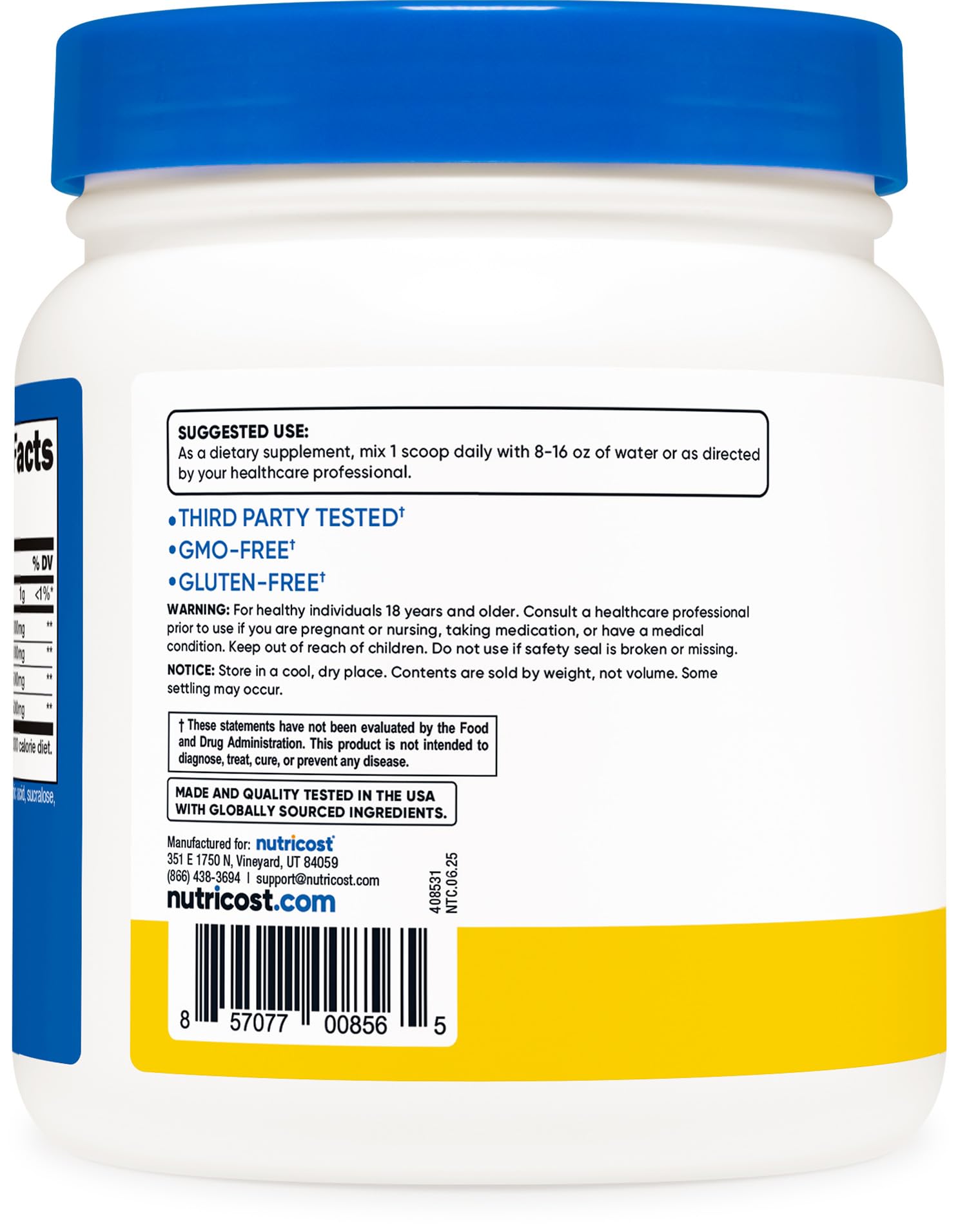 Nutricost BCAA Pineapple powder in shaker emphasizing easy mixability for workouts.