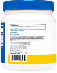 Nutricost BCAA Pineapple powder in shaker emphasizing easy mixability for workouts.