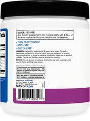Nutricost BCAA Powder grape label highlights ingredients and ratio