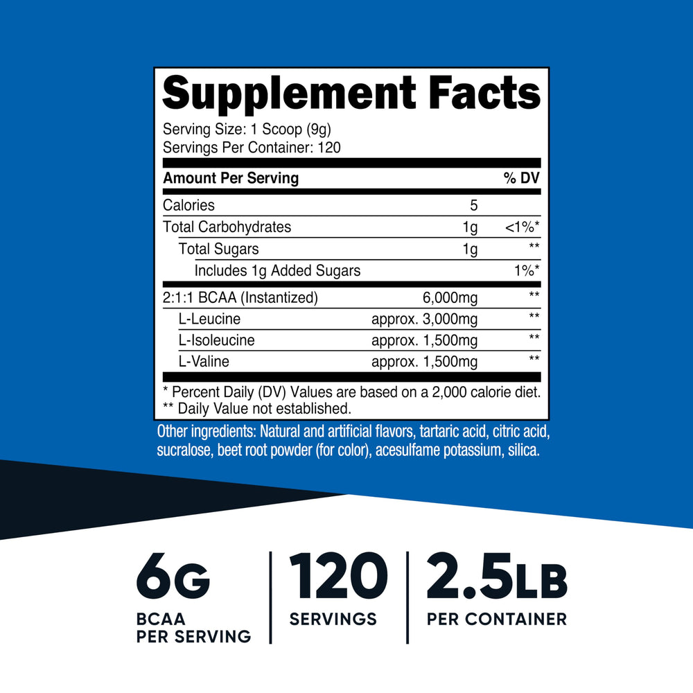Nutricost BCAA Powder Watermelon scoop shows convenient serving size.