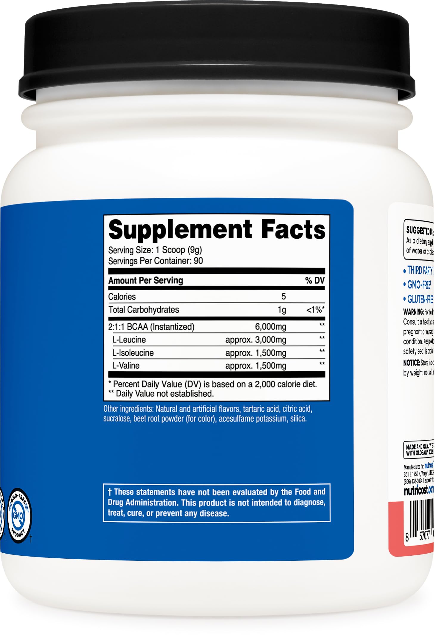 Nutricost BCAA Watermelon ready drink after mixing