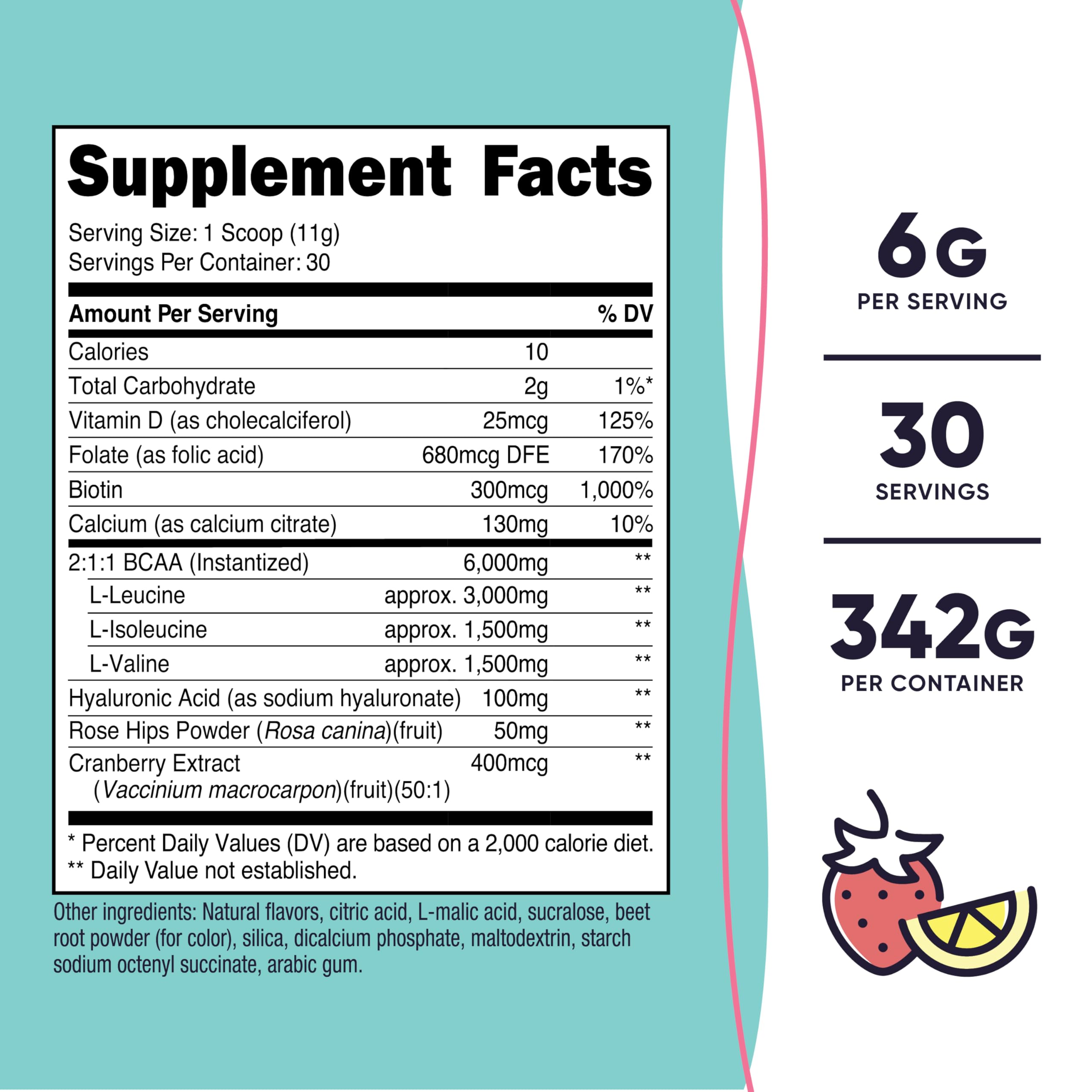 Nutricost BCAA for Women serving scoop shown for precise dosing