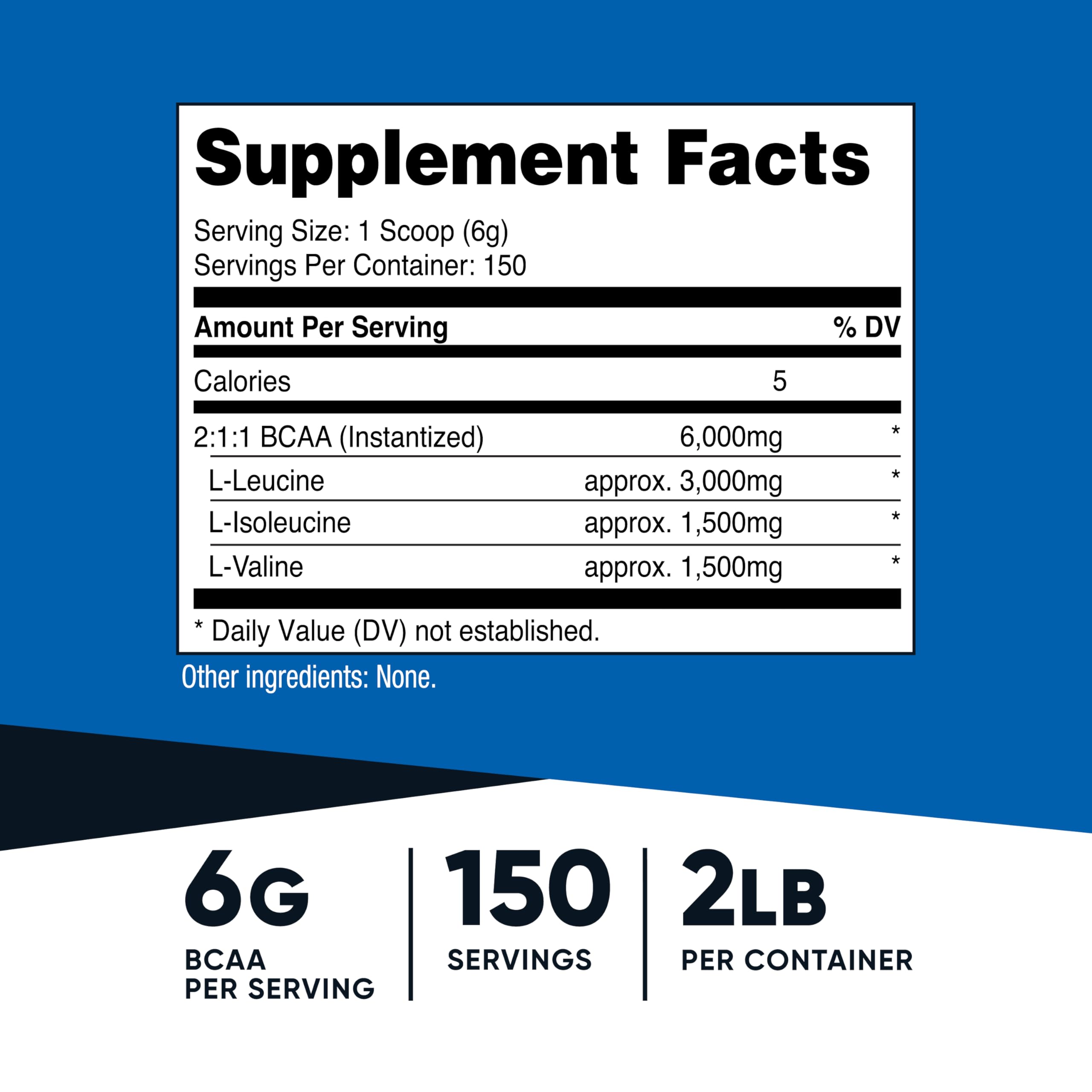 Nutricost BCAA powder serving scoop shows precise dosing for workouts