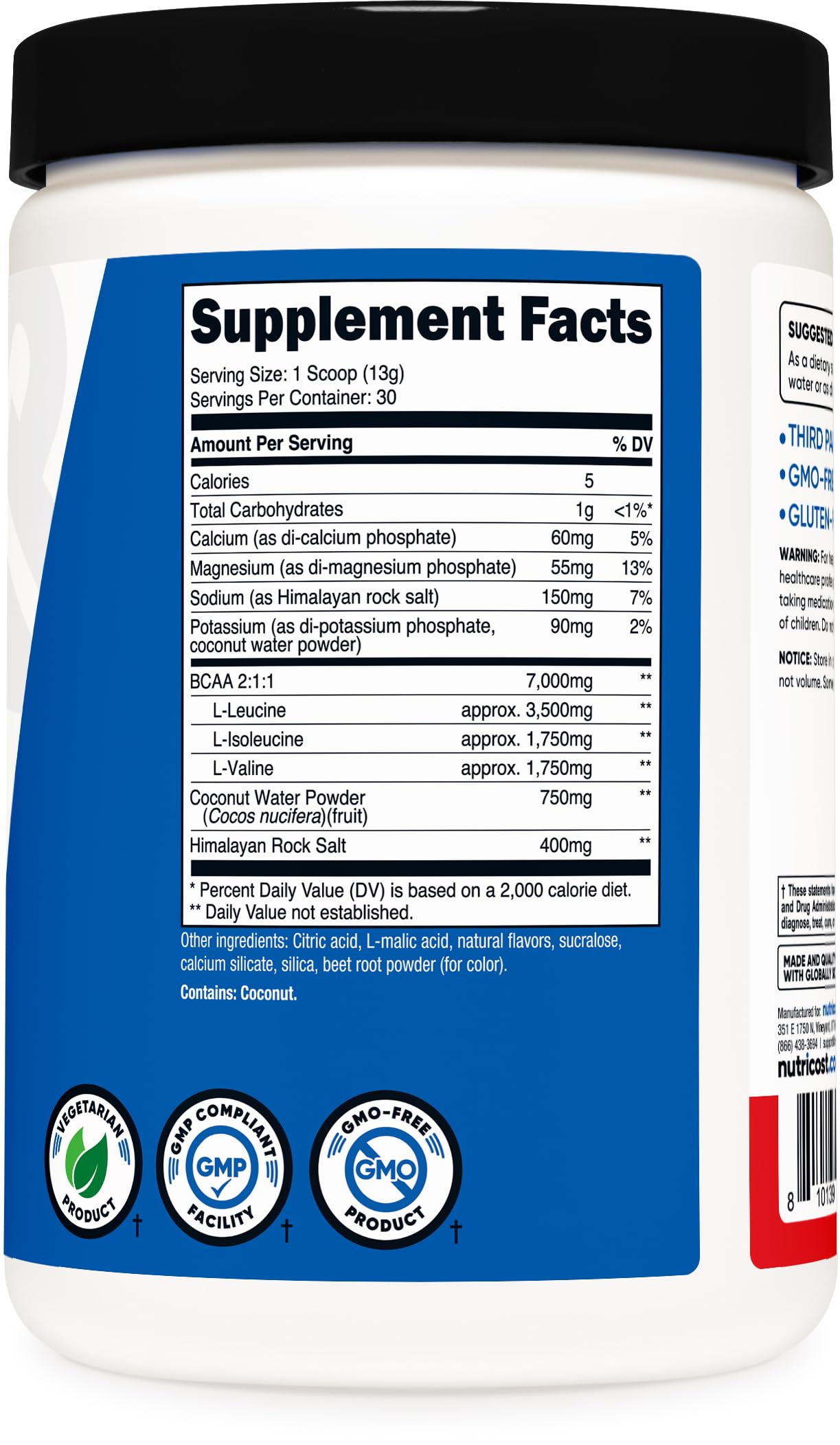 Gym scene with Nutricost BCAA + Hydration for sustained hydration during workouts.