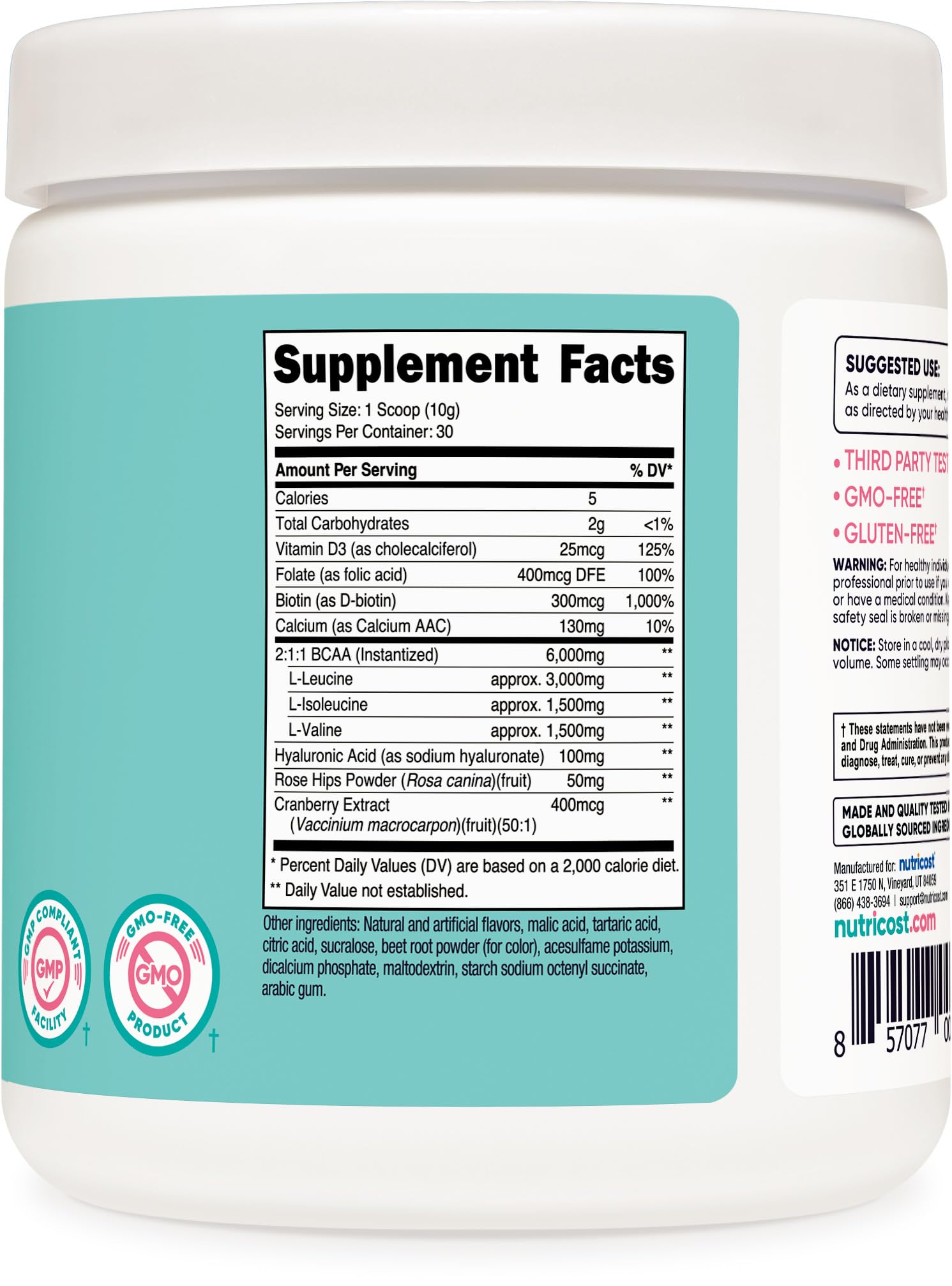 Nutricost BCAA Women athlete during training using the supplement.