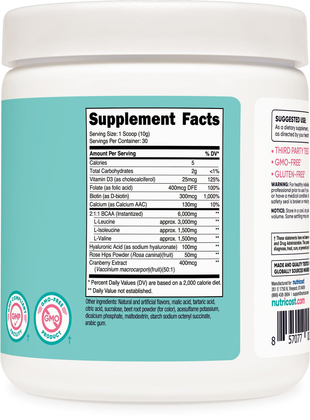 Nutricost BCAA Women athlete during training using the supplement.