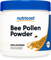 Nutricost Bee Pollen Powder bottle front for daily nutritional support.