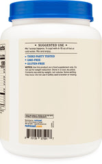 Nutricost beef protein isolate powder chocolate nutrition label emphasizes gluten free GMO free