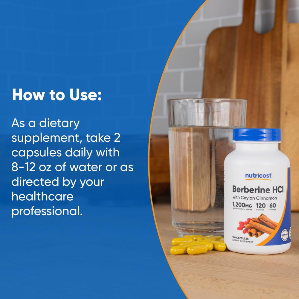 Nutricost Berberine HCl Cinnamon ISO testing certificate underscores quality assurance