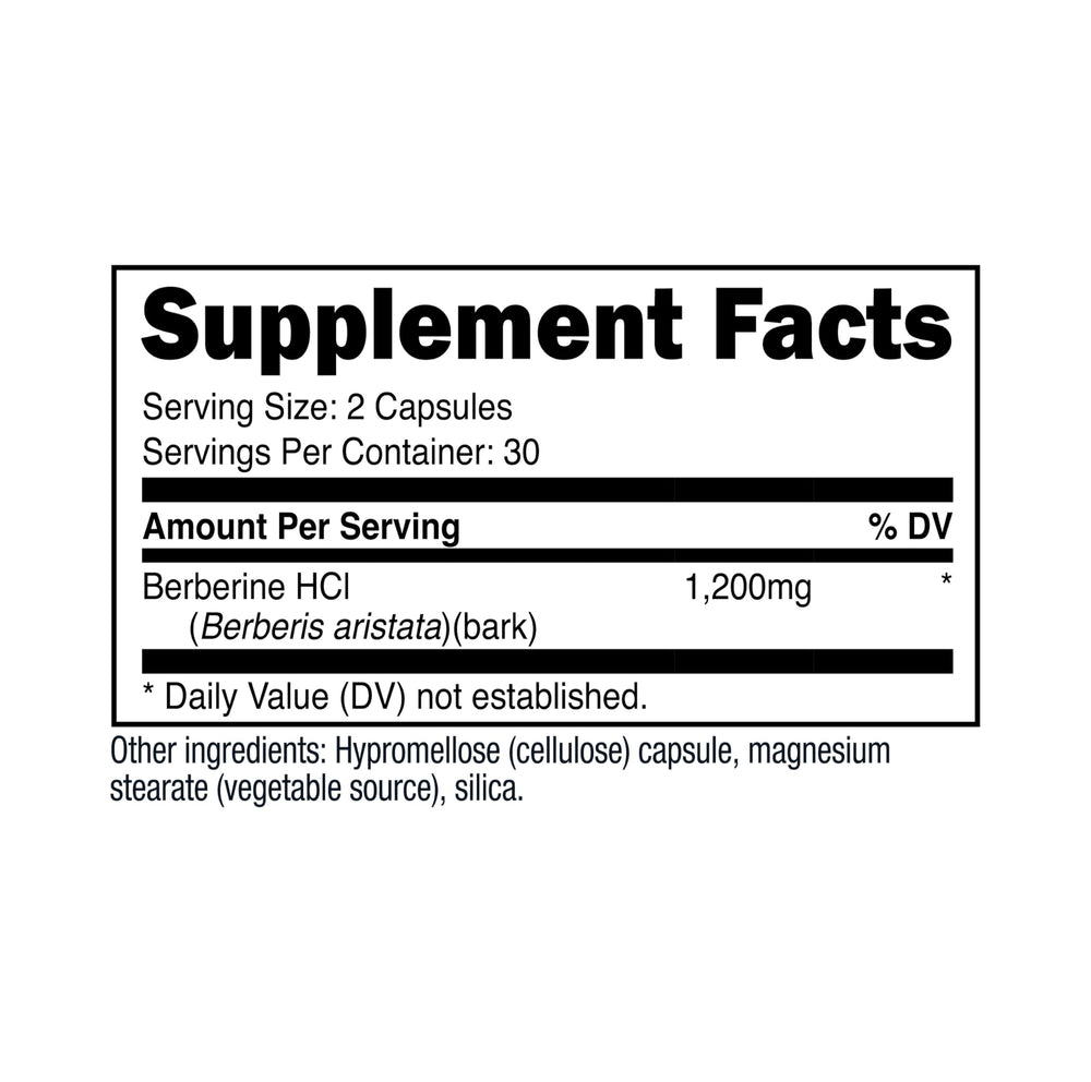 Nutricost Berberine HCl ISO testing seal indicating third-party verification