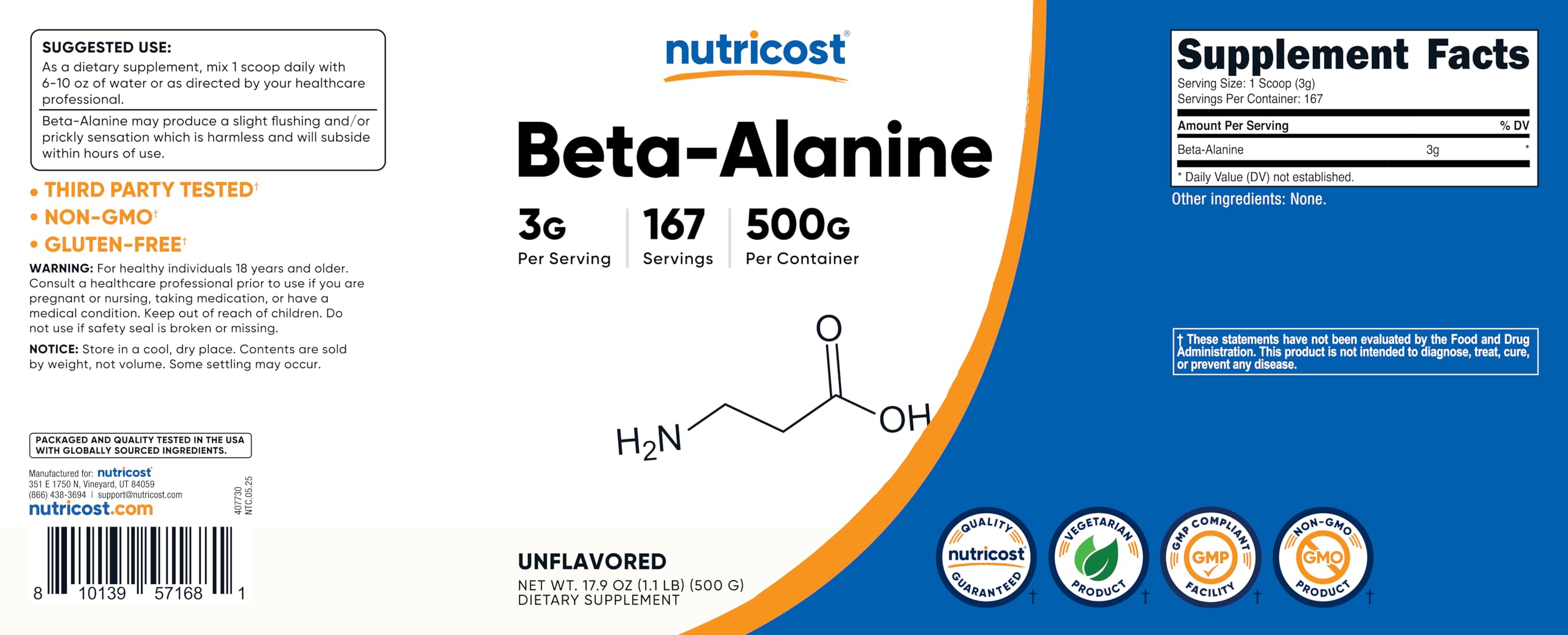 Nutricost Beta Alanine on a workout setup for training readiness