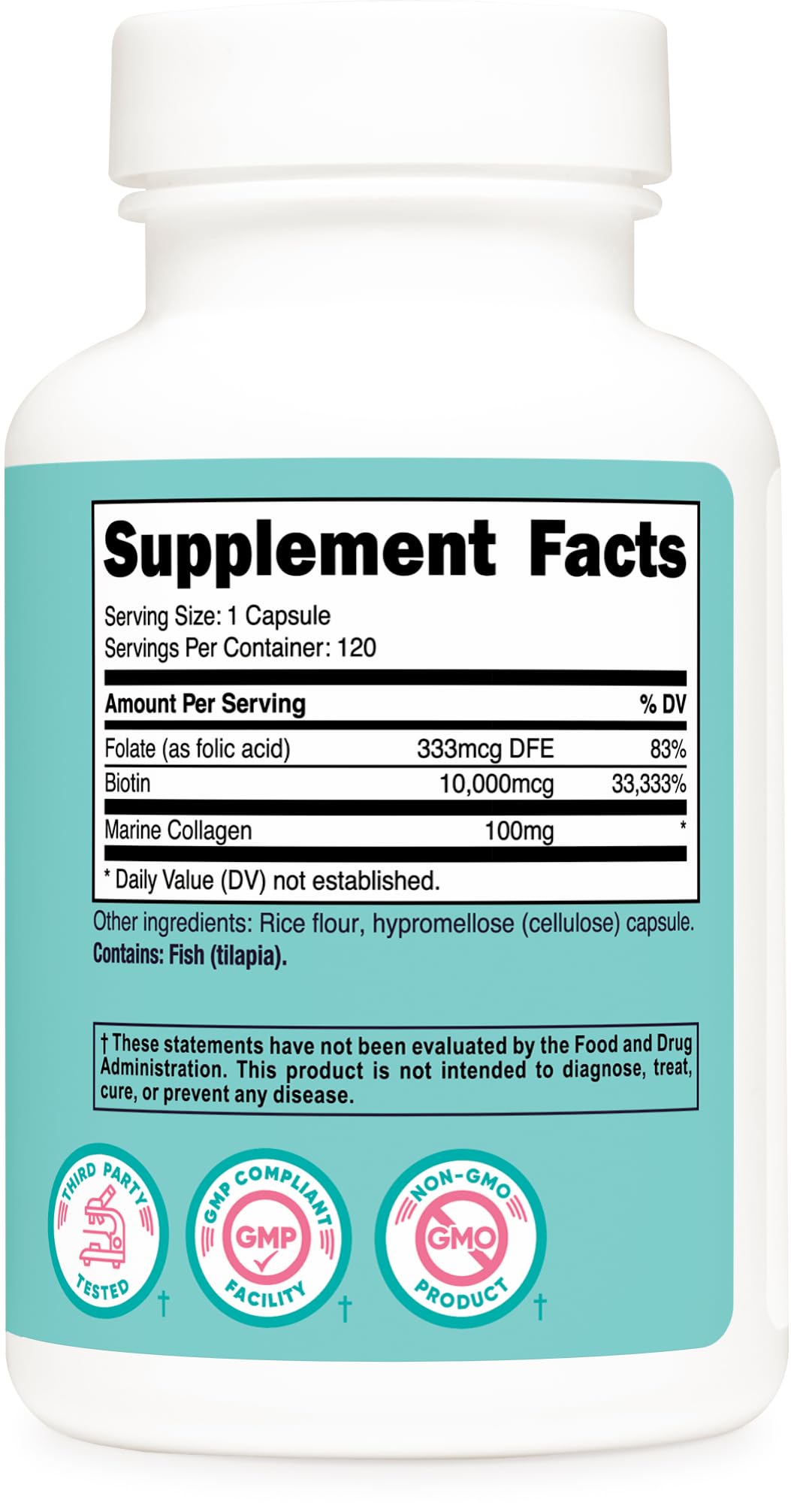 GMP compliant and FDA-registered facility badge supporting product quality