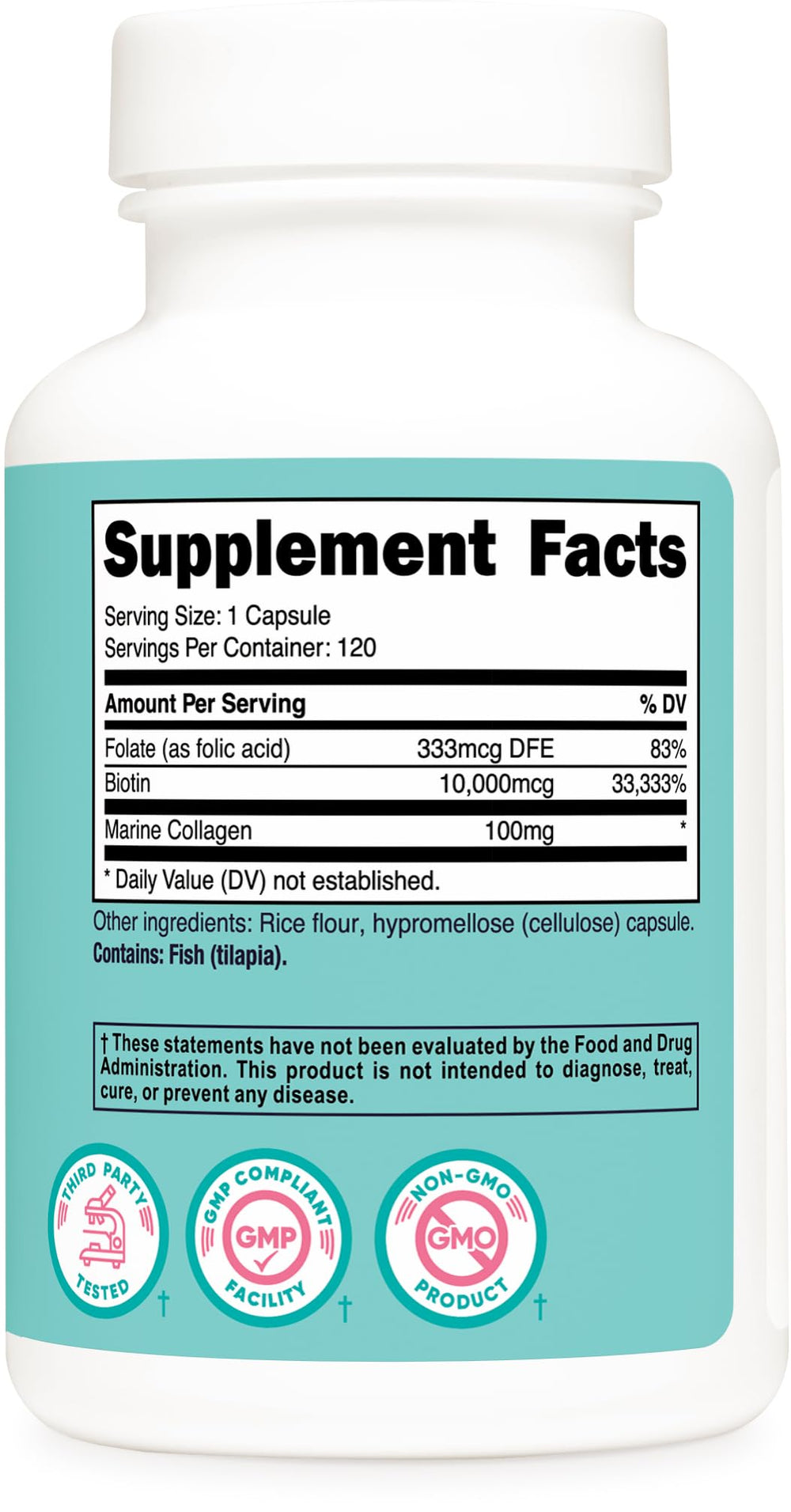 GMP compliant and FDA-registered facility badge supporting product quality