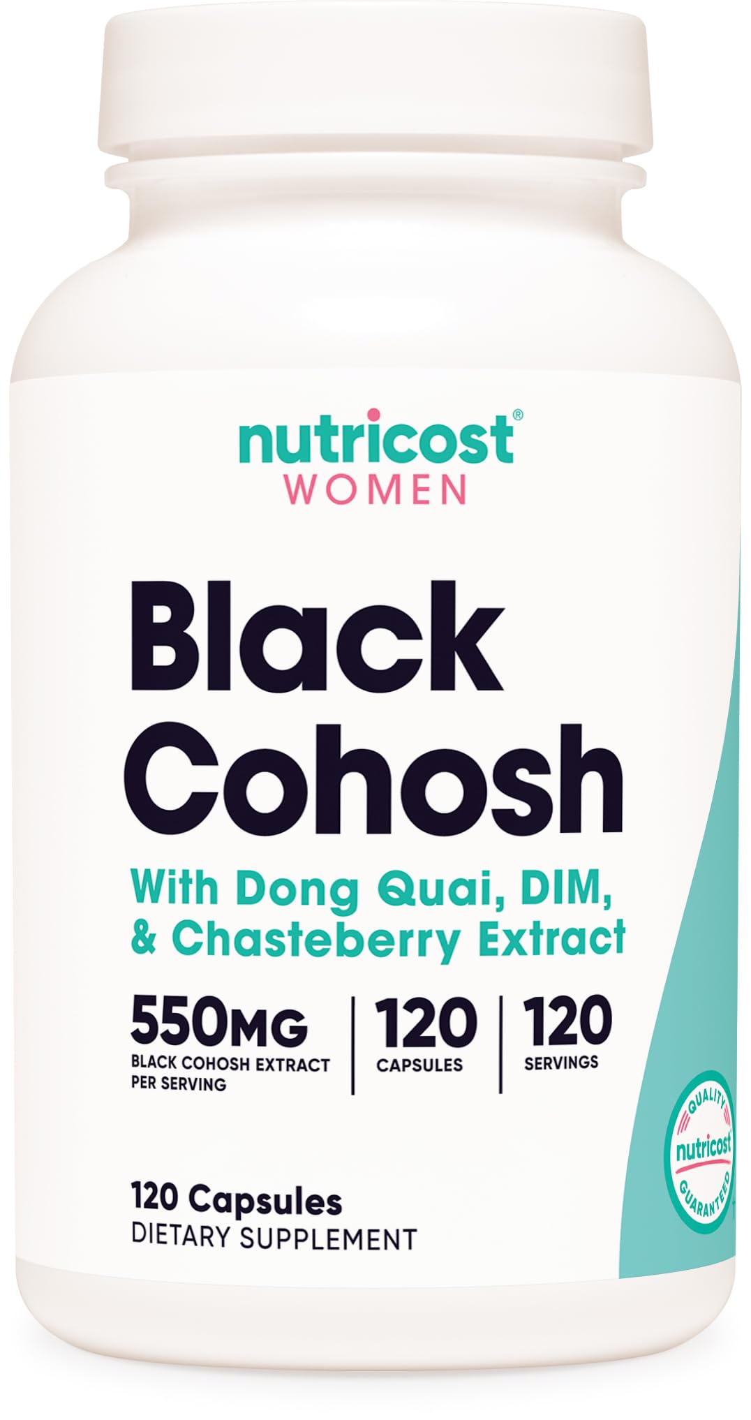 Nutricost Black Cohosh bottle front for women's wellness