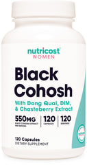 Nutricost Black Cohosh bottle front for women's wellness