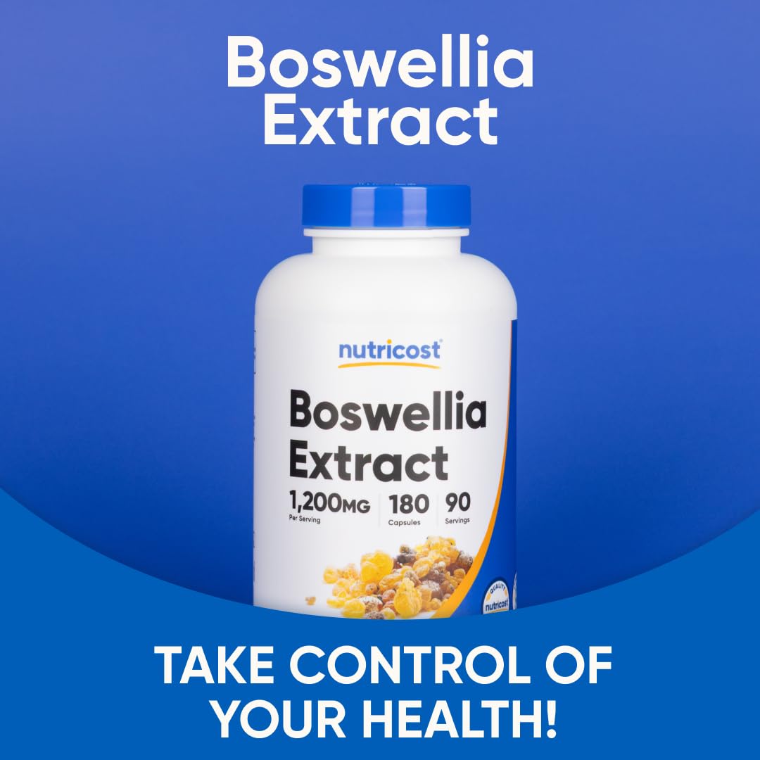 Nutricost Boswellia third-party testing seal indicating quality assurance.
