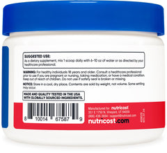 Nutricost bottle label fruit punch highlights flavor and ingredients